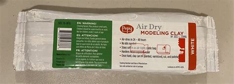 Pepy Premium European Air Dry Modeling Clay White 2 2 Lb Bar EBay