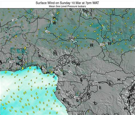 Gabon Surface Wind On Tuesday Apr At Pm Wat