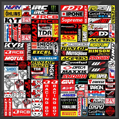 Jual Stiker Racing Sponsor Pack Sticker Variasi Logo Emblem Motor