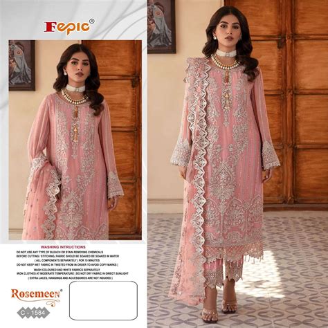 Rosemeen C Hit Design By Fepic Georgette Pakistani Semi Stiched