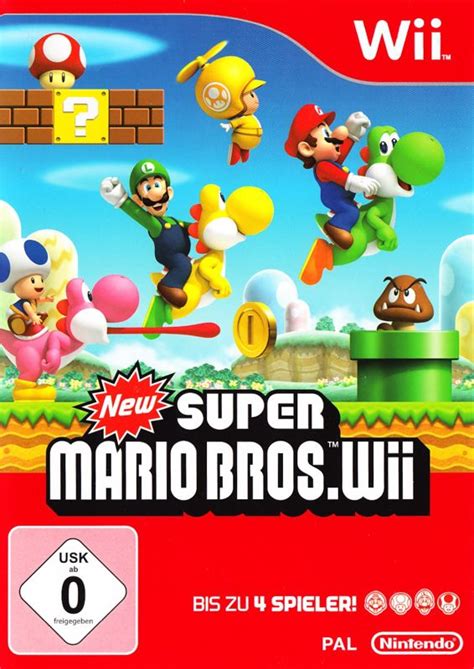 New Super Mario Bros Wii Box Cover Art Mobygames