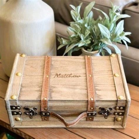 Keepsake Trunk Suitcase Memory Box Personalized Time Capsule Treasure