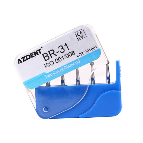 AZDENT Dental FG Diamond Burs Set Friction Grip For High Speed