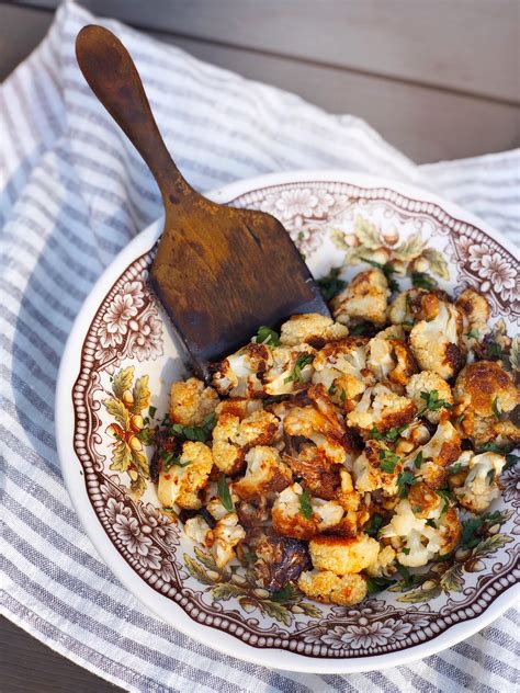 Bourbon Brown Butter Roasted Cauliflower Domestikatedlife