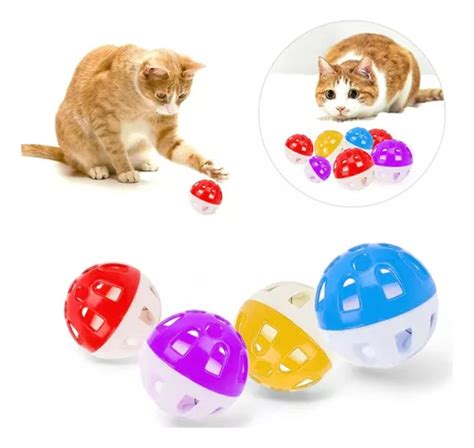 Set Pelotas Para Gato Juguete Con Cascabel Juegos De Gatos Mercadolibre