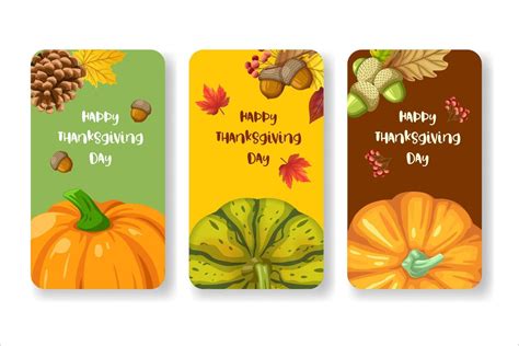 Happy Thanksgiving Day Vertical Card 2927016 Vector Art At Vecteezy