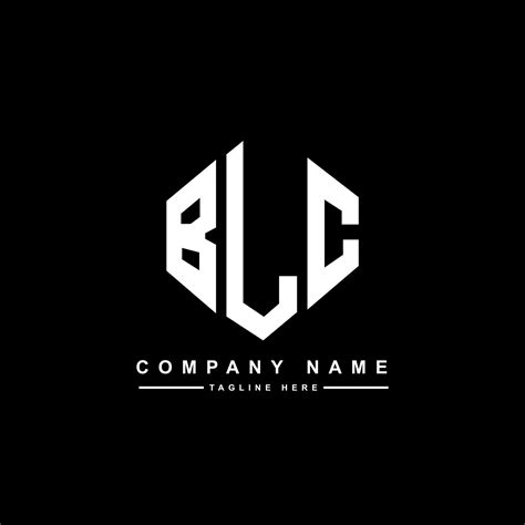 blc letter logo design  polygon shape blc polygon  cube shape