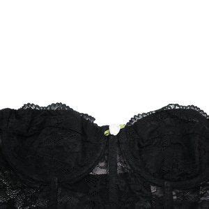 Lpa Intimates Sleepwear Lpa Womens Sheer Black Lace Strapless