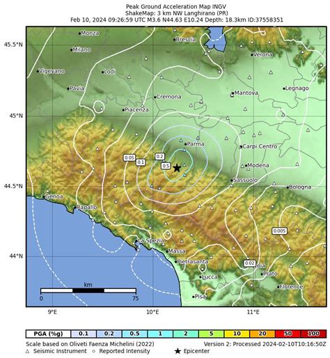 Terremoto Km Sw Felino Pr Magnitudo Ml Febbraio Ore