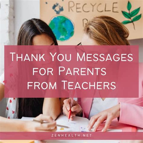 25 Thank You Messages For Parents From Teachers Zenhealth