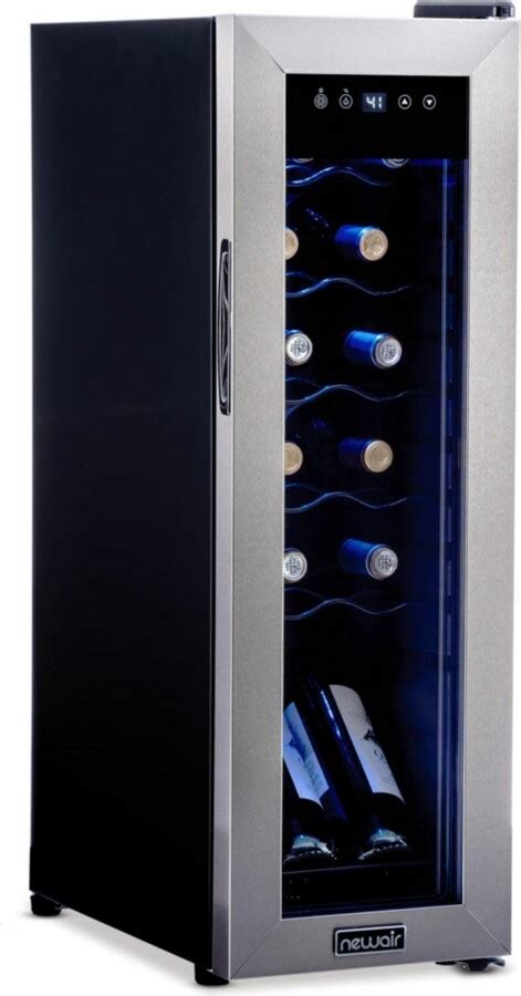 NewAir 12 Bottle Wine Cooler Refrigerator, Freestanding Wine Fridge ...