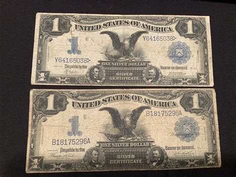 Black Eagle One Dollar Note Large Silver Certificate Estate Lot