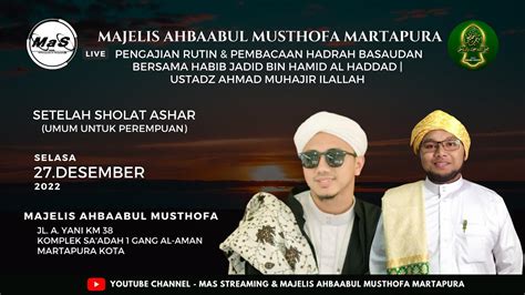 LIVE Pengajian Rutin Bersama Tamu Habib Jadid Alhadad Guru Muhajir