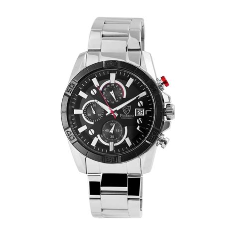 Pierrini 291021000010 Herrenuhr mit Edelstahlarmband silberfarben Chr ...
