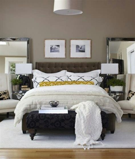 Mirrors Above Bedside Tables Via Small Master Bedroom