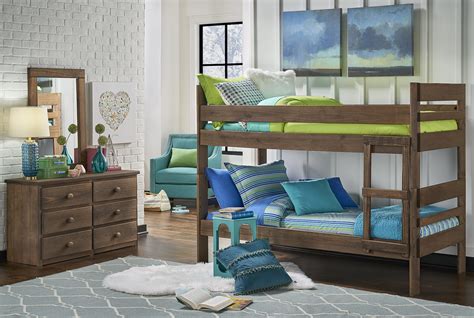 Bestway - Chestnut Twin/Twin Bunk Beds with Mattresses