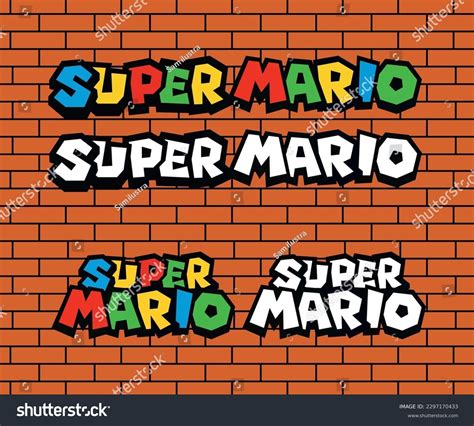 Super Mario Bros Logo Super Mario Stock Vector Royalty Free 2297170433 Shutterstock