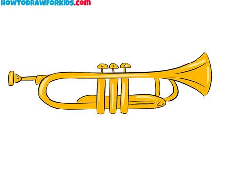 easy trumpet drawing lesson | Drawing tutorial easy, Trumpet, Easy drawings