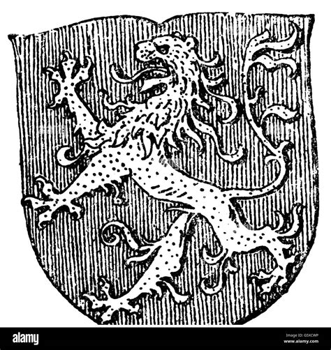 Heraldry Armoiries Allemagne Armes De Ville Auerbach Gravure En