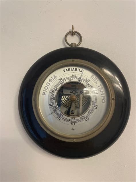 lufft barometer  brass steel wood catawiki