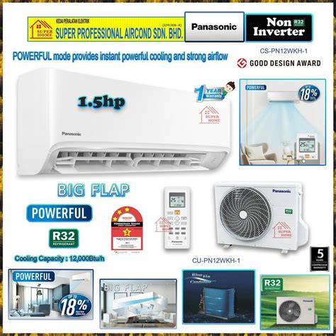 Panasonic Hp Non Inverter Aircond Cs Pn Wkh R Standard Non