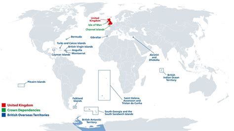 British Overseas Territories Map | Mappr