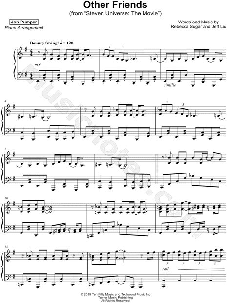 Other Friends Steven Universe The Movie Sheet Music For Piano, Vocals (Mixed Duet) | atelier ...