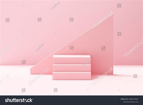 3d Neutral Nude Background Geometric Shapes Stock Illustration 2202037647 Shutterstock