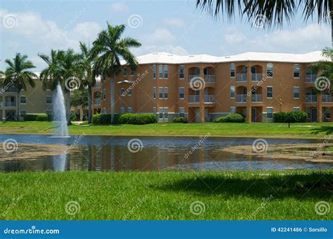 Typical Florida Apartment Complex Stock Photo - Image of porches ...