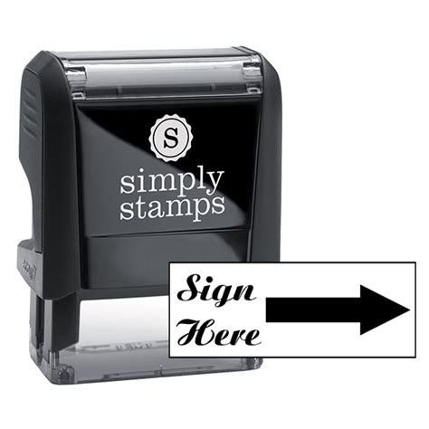 Sign Here Script Font Self Inking Stamp Simply Stamps