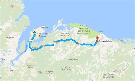 Distância De São Luís A Lençóis Maranhenses - Distância de São Luís-MA a Barreirinhas-MA - Guia Lençóis Maranhenses