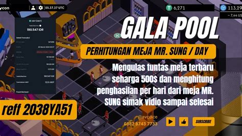 Perhitungan Meja Mr Sung Di Galapool Galapool Games Youtube