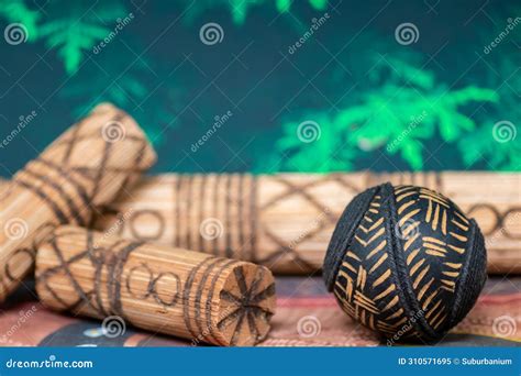 African Musical Traditional Ethnic and Tribal Rhythmic Idiophones Made of Wood with Some Grains ...