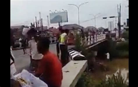 Viral Video Pria Nekat Terjun Dari Jembatan Ternyata Sungainya Dangkal