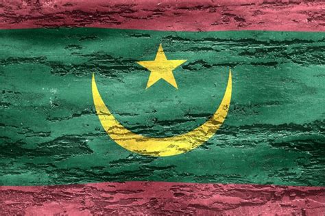 Premium Photo Mauritania Flag Realistic Waving Fabric Flag