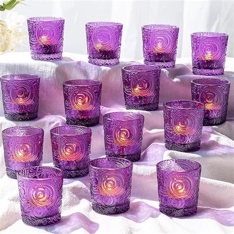 Sun Moon Stars Embossed Glass Tea Light Holder Candle Jars For Vintage Wedding