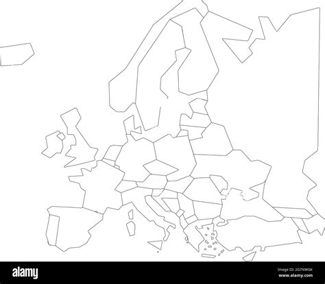 Mapa Politico De Europa Imágenes De Stock En Blanco Y Negro Alamy