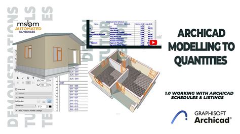 Archicad Modelling To Quantities Tip Trick In Minutes Youtube