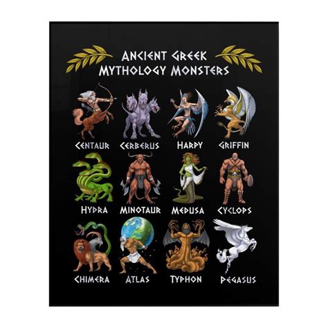 Ancient Greek Mythology Monsters Acrylic Print | Zazzle | Greek ...