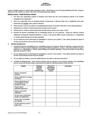 Include A Detailed Response To All Ination Requested In Below Template