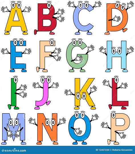 Alphabet Drôle De Dessin Animé 1 Images stock Image 12457244