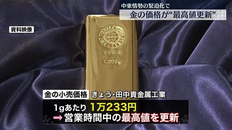 日経平均、大幅下落 金の小売価格、営業時間中の最高値更新 中東情勢の緊迫化受け（2023年10月16日掲載）｜日テレnews Nnn