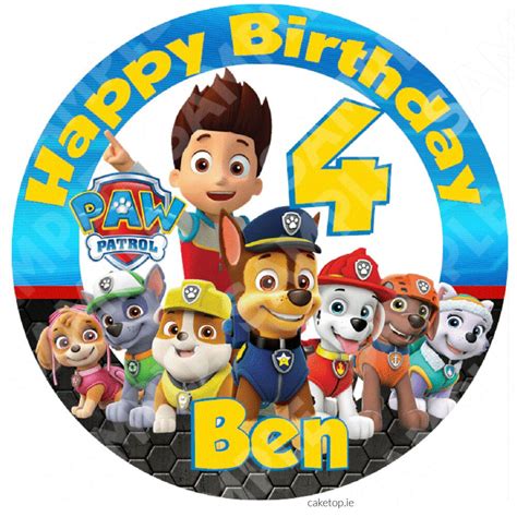 Paw Patrol Edible Cake Toppers Edible Picture Caketop Ie