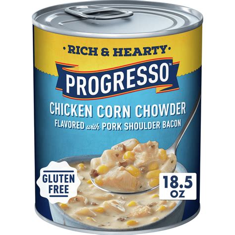 Progresso Rich And Hearty Chicken Corn Chowder Soup Gluten Free 18 5 Oz