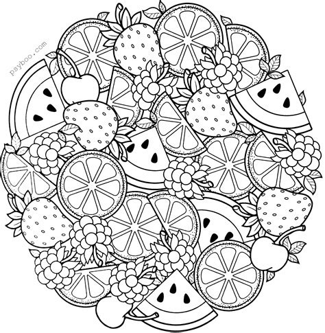 Summer Fruits Stunning Adult Coloring Pages 2020 Coloring Books