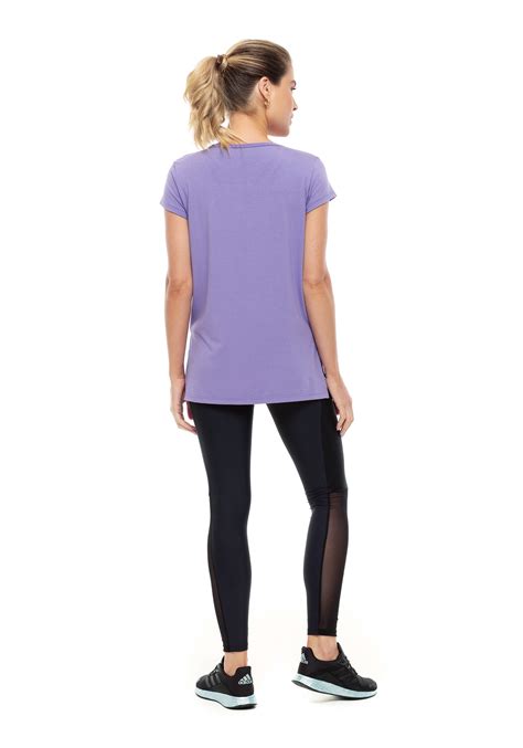 Blusa Alongada Roxo Preto Run More