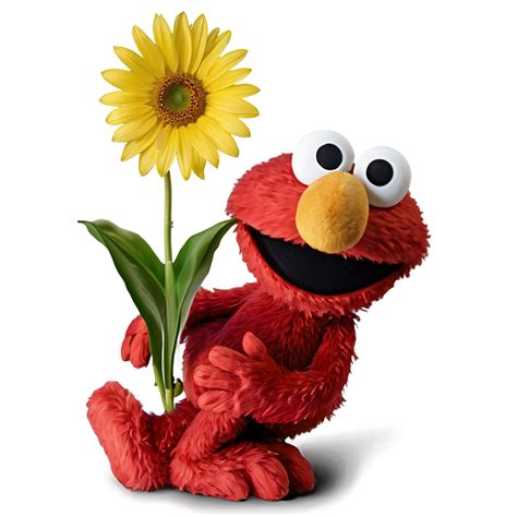 Download Elmo Holding Flower Png Ypm35