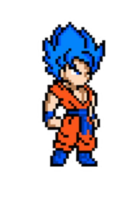 Pixel Ss Blue Goku Pixel Art Goku Super Saiyan Blue