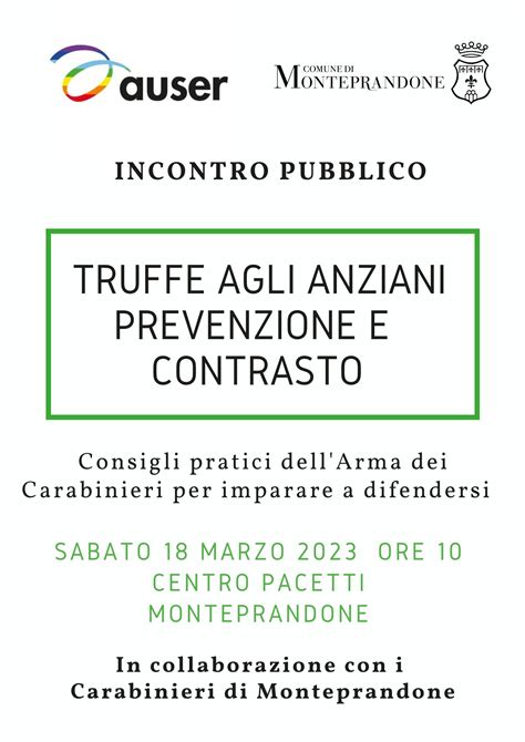 Truffe Agli Anziani Al Pacetti Un Incontro Con I Carabinieri Di