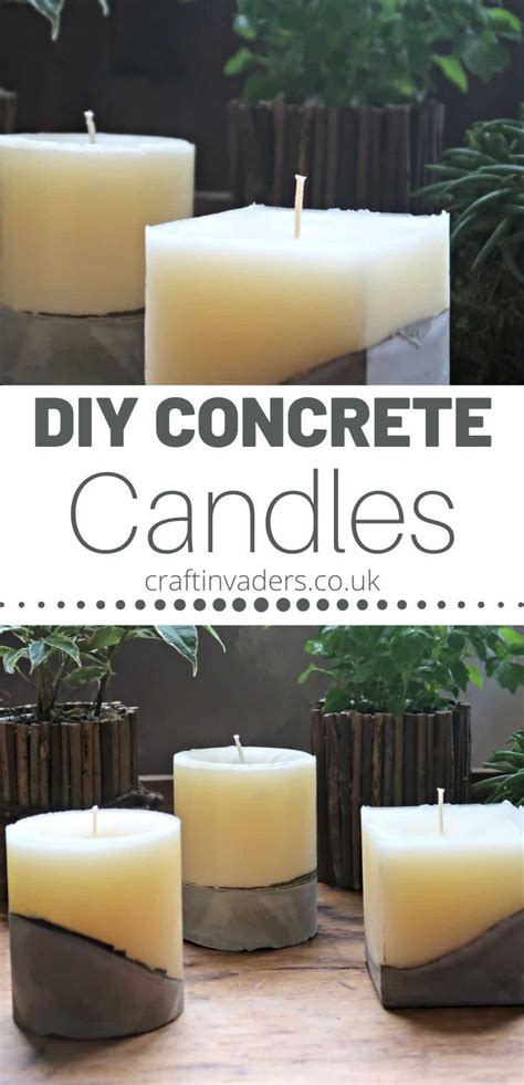 How To Make Concrete Candles Using Homemade Moulds • Craft Invaders In